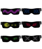 ZYOZ LED Pixel Glasses Bluetooth Programmable LED Party Glasses Customizable 1 pc