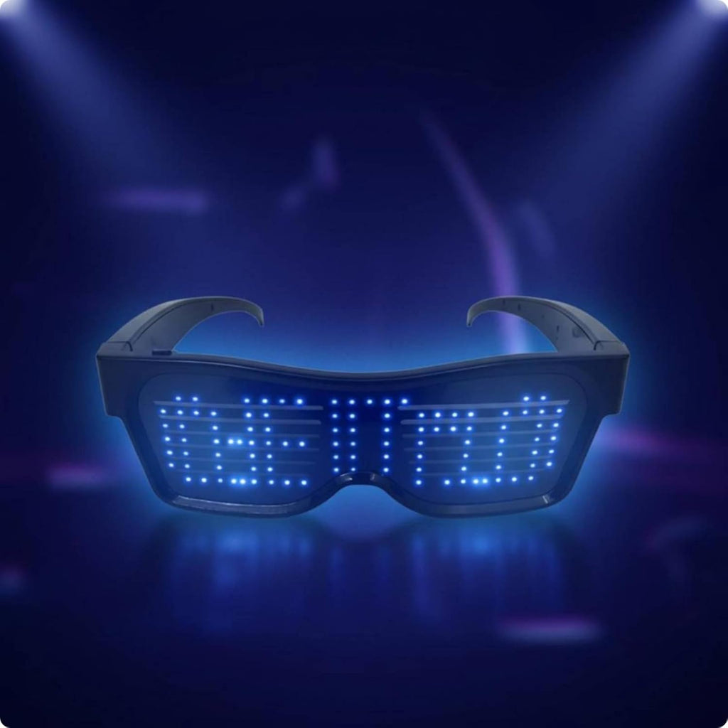 ZYOZ LED Pixel Glasses Bluetooth Programmable LED Party Glasses Customizable 1 pc