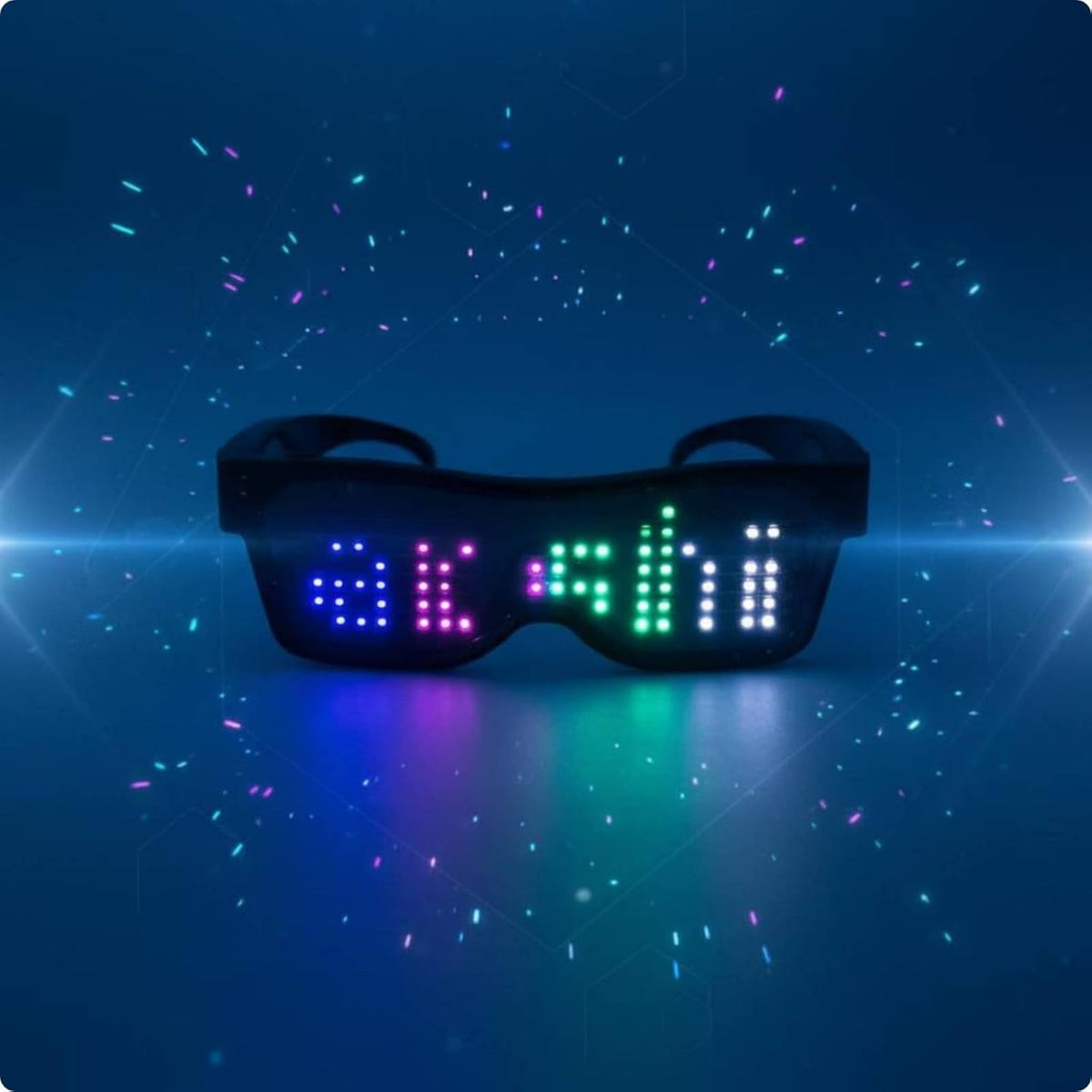 ZYOZ LED Pixel Glasses Bluetooth Programmable LED Party Glasses Customizable 1 pc