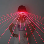 ZYOZ Laser Party Goggles Red – Rechargeable DJ Laser Glasses for Rave, Festival & Night Events