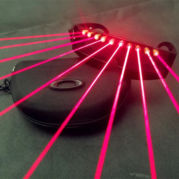 ZYOZ Laser Party Goggles Red – Rechargeable DJ Laser Glasses for Rave, Festival & Night Events Main image