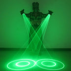 ZYOZ Blue Rotating Laser Gloves LED Palm Gyro Whirlwind Finger Lamp Handheld Cannon DJ Dancing Club Tunnel Effect Party Novelties