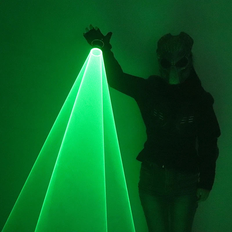 ZYOZ Blue Rotating Laser Gloves LED Palm Gyro Whirlwind Finger Lamp Handheld Cannon DJ Dancing Club Tunnel Effect Party Novelties
