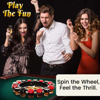 Roulette Drinking Set with Spinner Wheel and Shot Glasses | Includes 2 Balls and 16 Shot Glasses Party Table Activity for Gatherings Celebrations and Events | Reusable Board Game Set