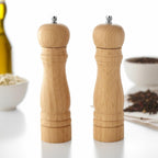 Traditional Manual Salt & Pepper Grinder with Adjustable Ceramic Mill – Refillable Spice Grinder for Kitchen, Salt & Pepper Mill for Fine to Coarse Seasoning Woody 1pc