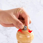 Traditional Manual Salt & Pepper Grinder with Adjustable Ceramic Mill – Refillable Spice Grinder for Kitchen, Salt & Pepper Mill for Fine to Coarse Seasoning Woody 1pc