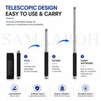 stainless steel self defence stick Foldable Pointer Compact magical, Extendable Wand with Comfortable Grip & Hiking Stick, Extendable Wand with Non-Slip Grip