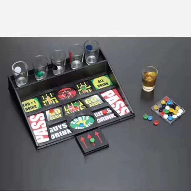 Chips Shooting Drinking Game Set  Adult Party Game With Shot Glasses
