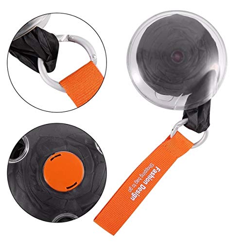 Reusable Foldable Shopping Bags Portable Tote Pouch Clips Reusable Folding Eco Shopper Shopping Shoudler Bag Roll-up Lightweight Space-Saving Disc Design