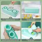 Ice Cube Mold for S-tanley Tumbler Cup BPA-Free Foodgrade Silicone 3-Mold Cylinder Ice Cube Mold Ice Cube Tray for Freezer Ideal for Making Cool Drinks, Juice, Iced Coffee