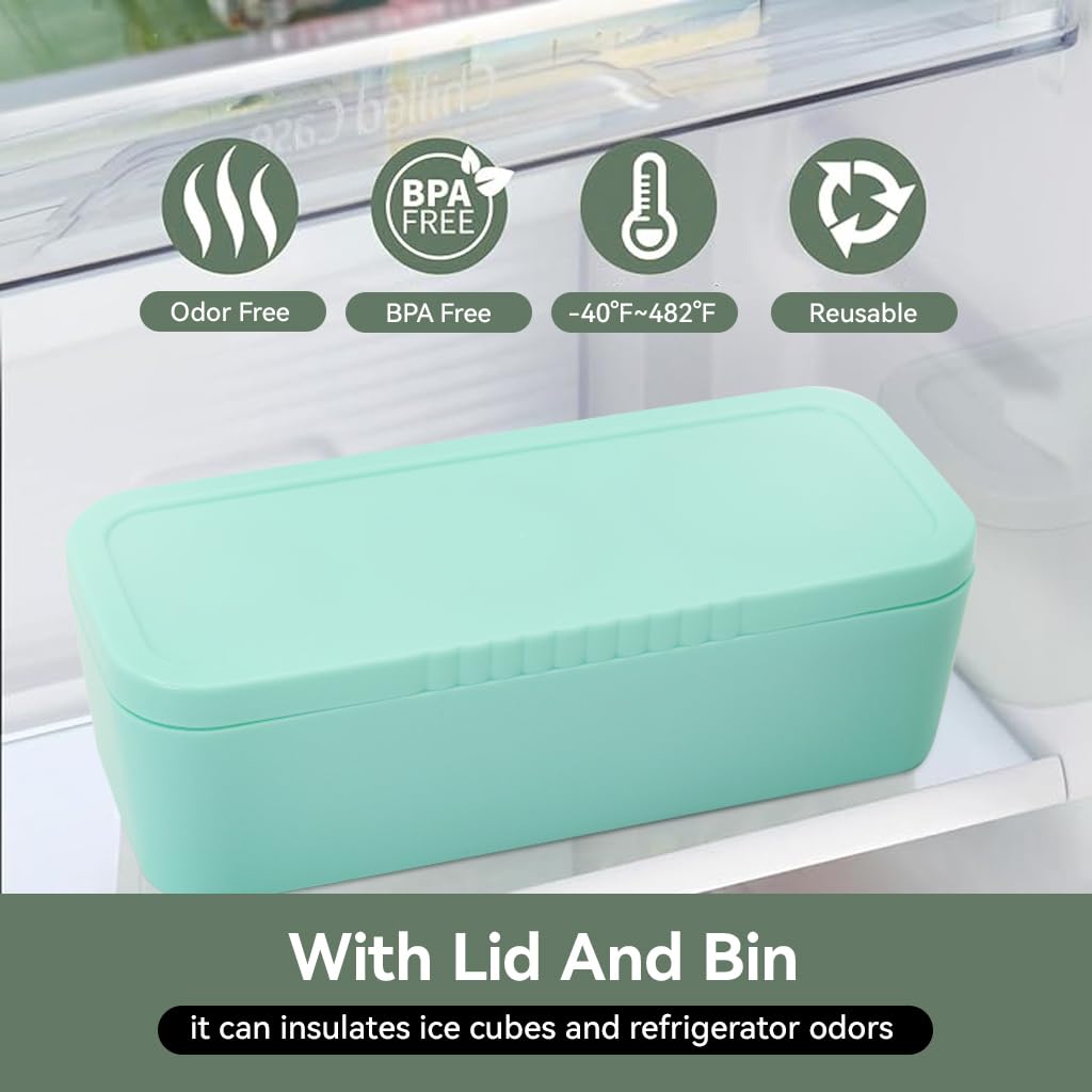 ZYOZ Ice Cube Mold for Tumbler Cup BPA-Free Food grade Silicone 3-Mold Cylinder Ice Cube Mold Ice Cube Tray for Freezer Ideal for Making Cool Drinks, Juice, Iced Coffee Secondary image
