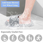 Silicone Shower Slipper Shower Foot Scrubber Feet Cleaner Washer Shower Foot Cleaning Brush Slipper for Spa Massager Dead Skin Remover Cleaning with Suction Cups silicone foot washing slippers*(random colour)