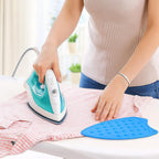 1 Piece Silicone Heat-Resistant Mat for Steam & Dry Irons | Anti-Slip Ironing Pad for Table, Counter, Bed | Foldable, Waterproof Surface Protector for Travel & Home Use (random colour)