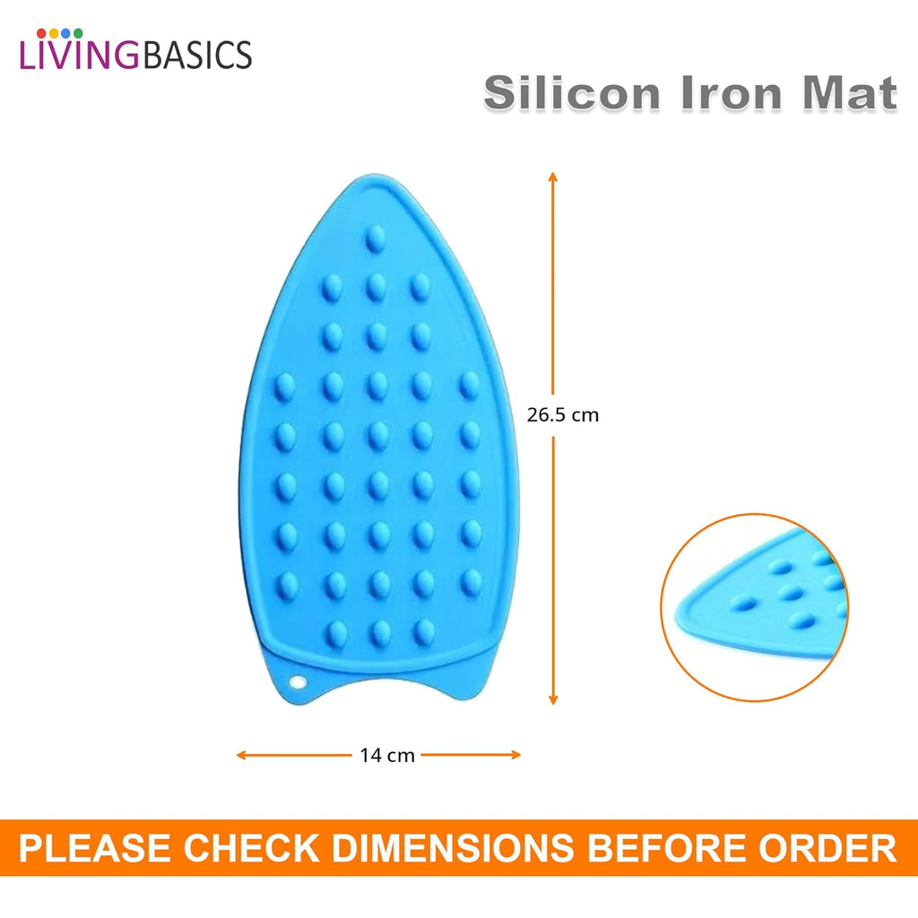 1 Piece Silicone Heat-Resistant Mat for Steam & Dry Irons | Anti-Slip Ironing Pad for Table, Counter, Bed | Foldable, Waterproof Surface Protector for Travel & Home Use (random colour)