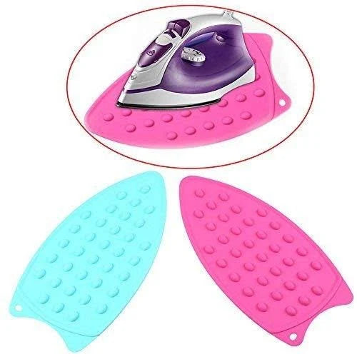 1 Piece Silicone Heat-Resistant Mat for Steam & Dry Irons | Anti-Slip Ironing Pad for Table, Counter, Bed | Foldable, Waterproof Surface Protector for Travel & Home Use (random colour)