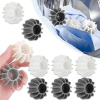 Silicone Lint Remover Cleaning Balls Reusable Washing Machine Ball for Anti-Winding Clothes, Deep Cleaning, Wrinkle Removal Washing Machine Ball 10Pcs (Large Size:4.7 * 3 cm, Gray+White)