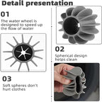 Silicone Lint Remover Cleaning Balls Reusable Washing Machine Ball for Anti-Winding Clothes, Deep Cleaning, Wrinkle Removal Washing Machine Ball 10Pcs (Large Size:4.7 * 3 cm, Gray+White)
