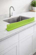 2PCS X 48CM Silicone Sink Splash Guard in Kitchen Sink Water Splash Guard with Strong Suction Cups Waterproof Countertop & Stove Protector Flexible Anti Splash Baffle for Kitchen & Bathroom