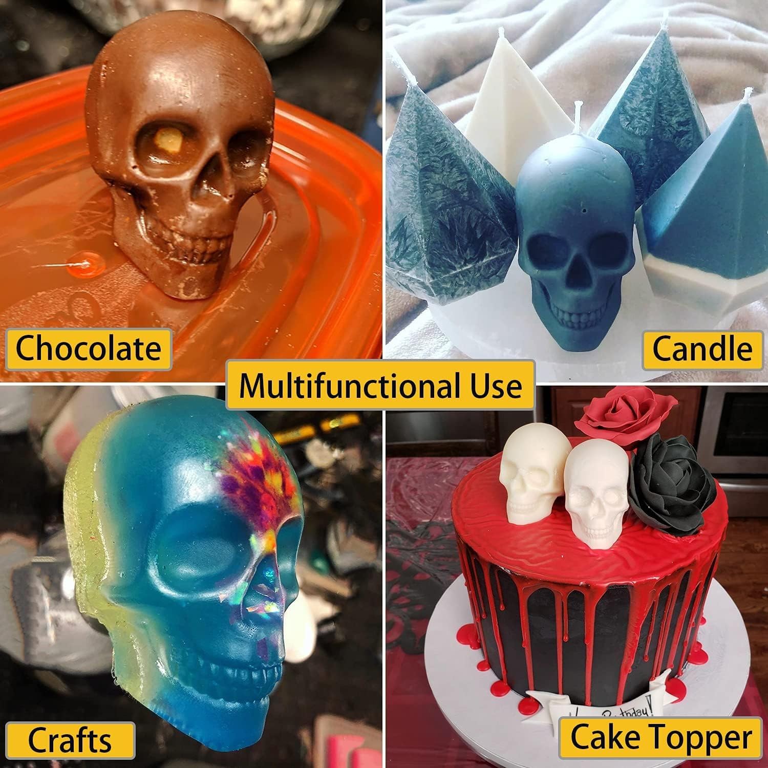Silicone Ice Cube Tray Mould Skull