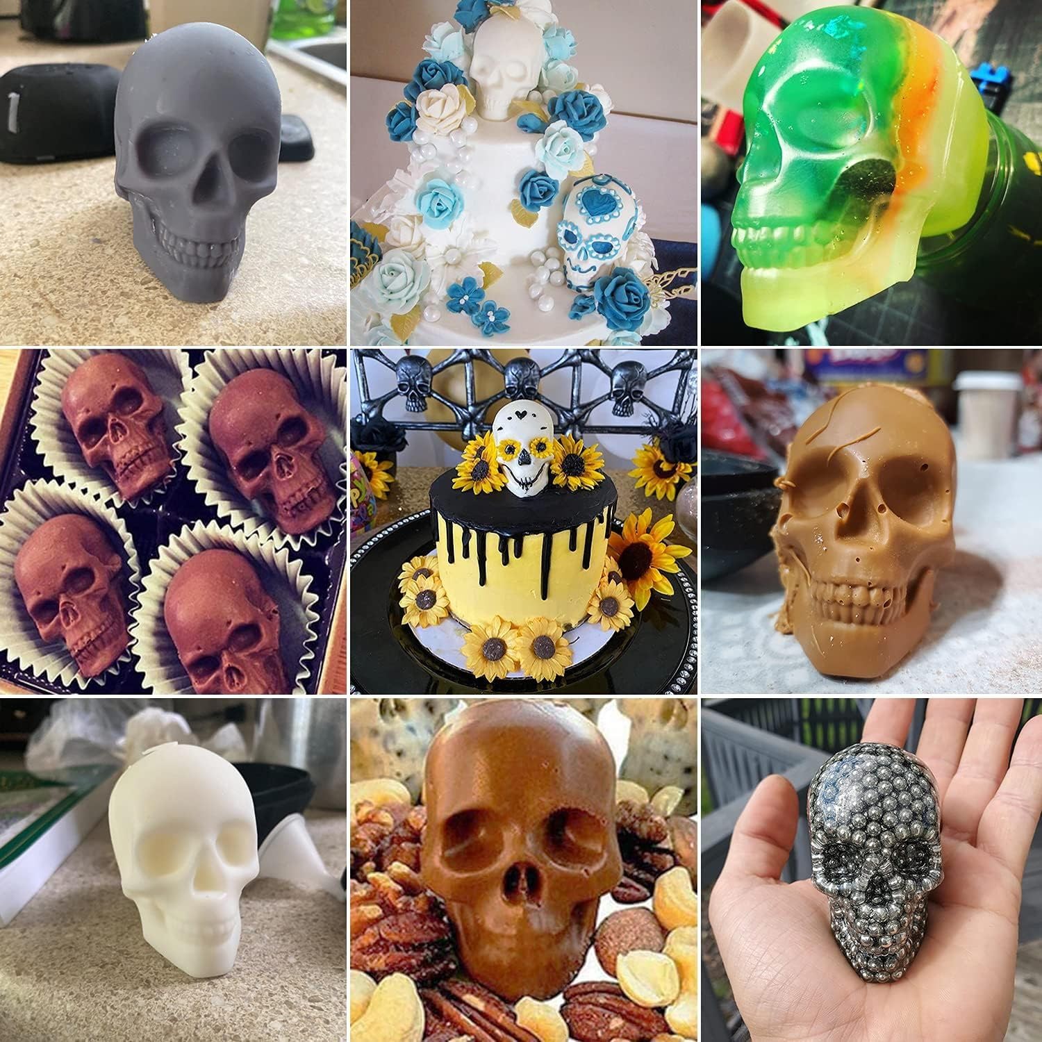 Silicone Ice Cube Tray Mould Skull