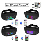 LED Sling Bag with App Control | Smart LED Crossbody Chest Bag | Waterproof Anime Display Fanny Pack for Men | Festival, Party & Gift Use Black