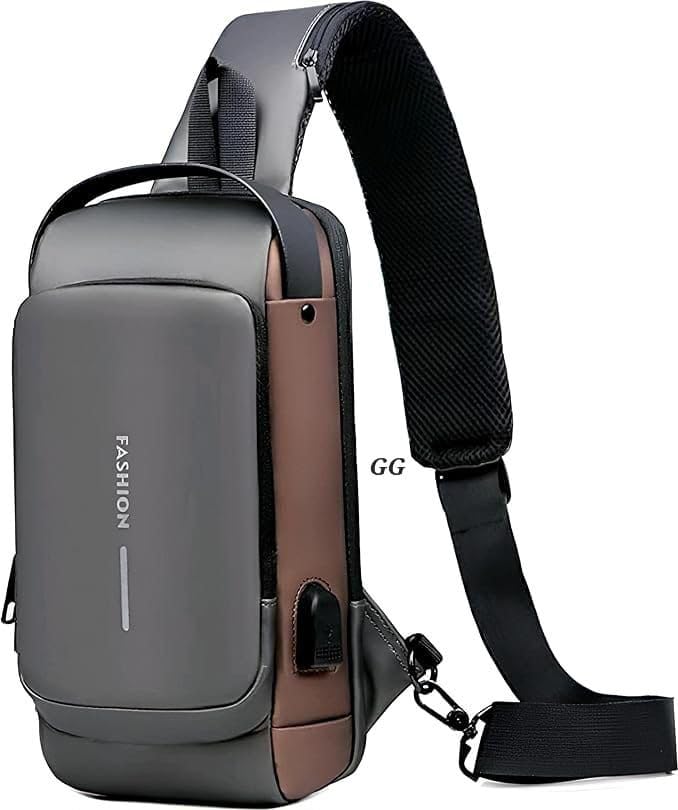 ZYOZ Anti Theft Unisex Sling Bag  | USB Charging Port Shoulder Backpack With Multifunctional Use For Travel, Hiking, Camping, Daily Out | Crossbody Chest Bag Secondary image