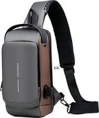 Waterproof Unisex Sling Bag Anti Theft | USB Charging Port Shoulder Backpack With Multifunctional Use For Travel, Hiking, Camping, Daily Out | Crossbody Chest Bag
