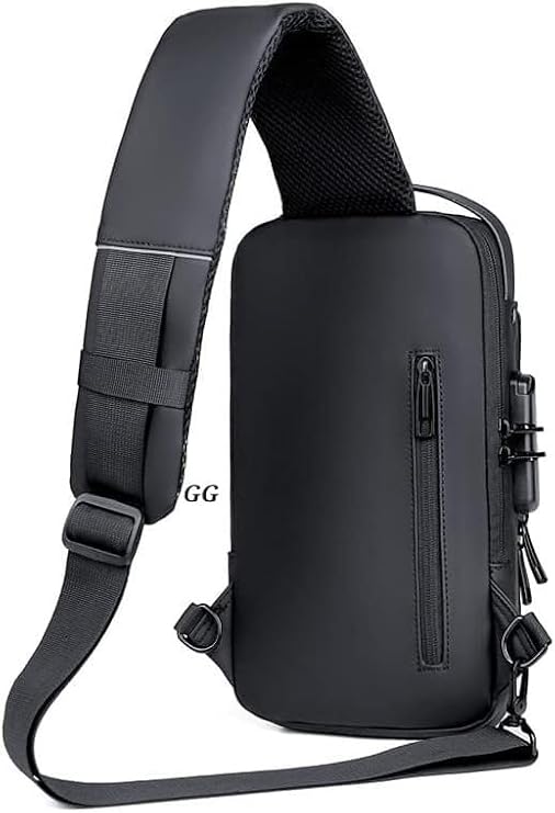 Waterproof Unisex Sling Bag Anti Theft | USB Charging Port Shoulder Backpack With Multifunctional Use For Travel, Hiking, Camping, Daily Out | Crossbody Chest Bag