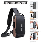 Waterproof Unisex Sling Bag Anti Theft | USB Charging Port Shoulder Backpack With Multifunctional Use For Travel, Hiking, Camping, Daily Out | Crossbody Chest Bag