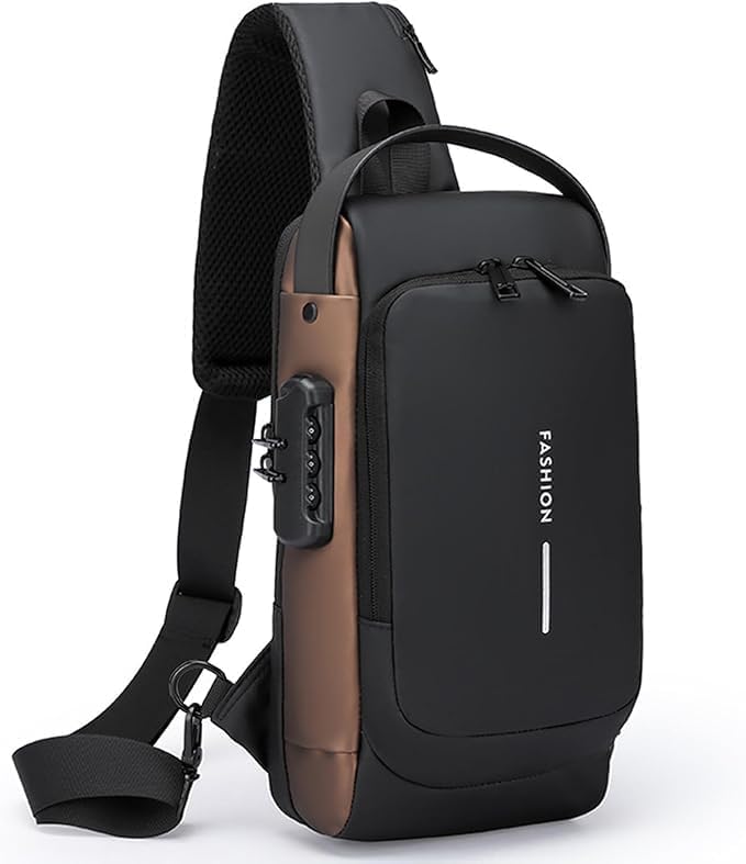 ZYOZ Anti Theft Unisex Sling Bag  | USB Charging Port Shoulder Backpack With Multifunctional Use For Travel, Hiking, Camping, Daily Out | Crossbody Chest Bag Main image