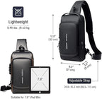 Waterproof Unisex Sling Bag Anti Theft | USB Charging Port Shoulder Backpack With Multifunctional Use For Travel, Hiking, Camping, Daily Out | Crossbody Chest Bag