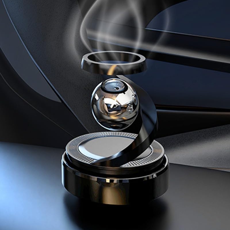 Solar Aromatherapy Car Air Freshener | Stylish Dashboard Rotating Perfume Diffuser | Solar-Powered Autorotation Decoration for Car Interior | Eco-Friendly Fragrance Diffuser
