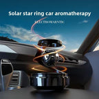 Solar Aromatherapy Car Air Freshener | Stylish Dashboard Rotating Perfume Diffuser | Solar-Powered Autorotation Decoration for Car Interior | Eco-Friendly Fragrance Diffuser