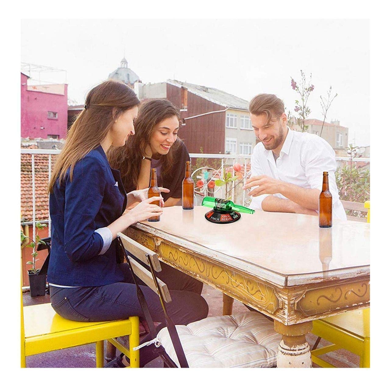 Spin The Bottle - Classic Party Game with a Hilarious Twist - Perfect for Birthdays, Gatherings, Bachelor Parties, and More - Entertaining Gift for Friends and Family