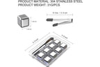 Stainless Steel Whisky Cubes Set – 8 Reusable Ice Stones for Bourbon, Cocktails & Drinks | Whisky Stones Set for Whiskey Lovers