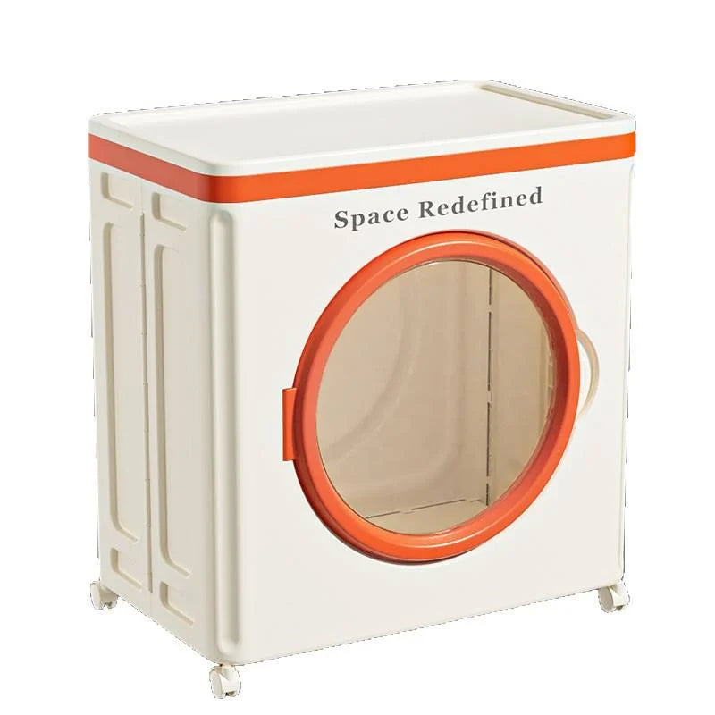 ZYOZ Extra Large Capacity Flip-Top Clothing Organizer – Household Storage Box for Quilts, Clothes & More | Foldable with Pulleys  Maximize Your Storage Space with This Convenient, Durable Storage Solution! Secondary image
