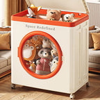 Extra Large Capacity Flip-Top Clothing Organizer – Household Storage Box for Quilts, Clothes & More | Foldable with Pulleys  Maximize Your Storage Space with This Convenient, Durable Storage Solution!