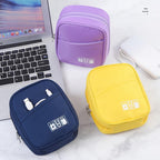 Storage Pouch for Small Electronics and Accessories,Tech Bag,Electronic Organizer Case Compatible with MacBook Laptop Charger,Mouse,Cables,Hub,Power Bank,Earphone,Toiletries Cosmetics(random colour)