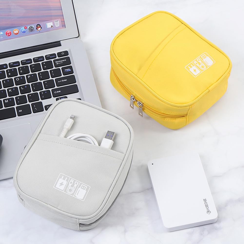 Storage Pouch for Small Electronics and Accessories,Tech Bag,Electronic Organizer Case Compatible with MacBook Laptop Charger,Mouse,Cables,Hub,Power Bank,Earphone,Toiletries Cosmetics(random colour) Secondary image