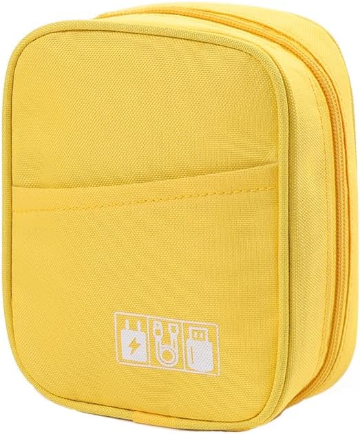 ZYOZ Storage Pouch for Small Electronics and Accessories,Tech Bag,Electronic Organizer Case Compatible with MacBook Laptop Charger,Mouse,Cables,Hub,Power Bank,Earphone,Toiletries Cosmetics(random colour) Main image