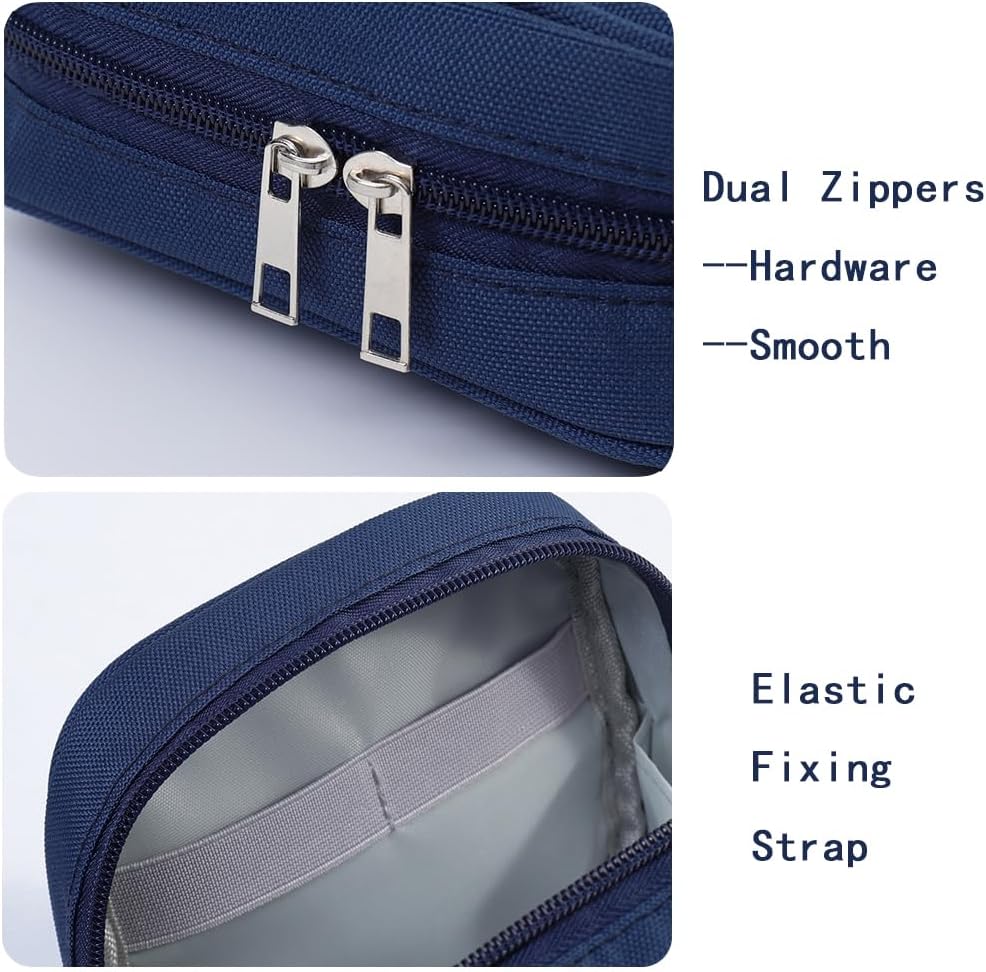 Storage Pouch for Small Electronics and Accessories,Tech Bag,Electronic Organizer Case Compatible with MacBook Laptop Charger,Mouse,Cables,Hub,Power Bank,Earphone,Toiletries Cosmetics(random colour)