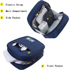 Storage Pouch for Small Electronics and Accessories,Tech Bag,Electronic Organizer Case Compatible with MacBook Laptop Charger,Mouse,Cables,Hub,Power Bank,Earphone,Toiletries Cosmetics(random colour)