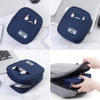 Storage Pouch for Small Electronics and Accessories,Tech Bag,Electronic Organizer Case Compatible with MacBook Laptop Charger,Mouse,Cables,Hub,Power Bank,Earphone,Toiletries Cosmetics(random colour)