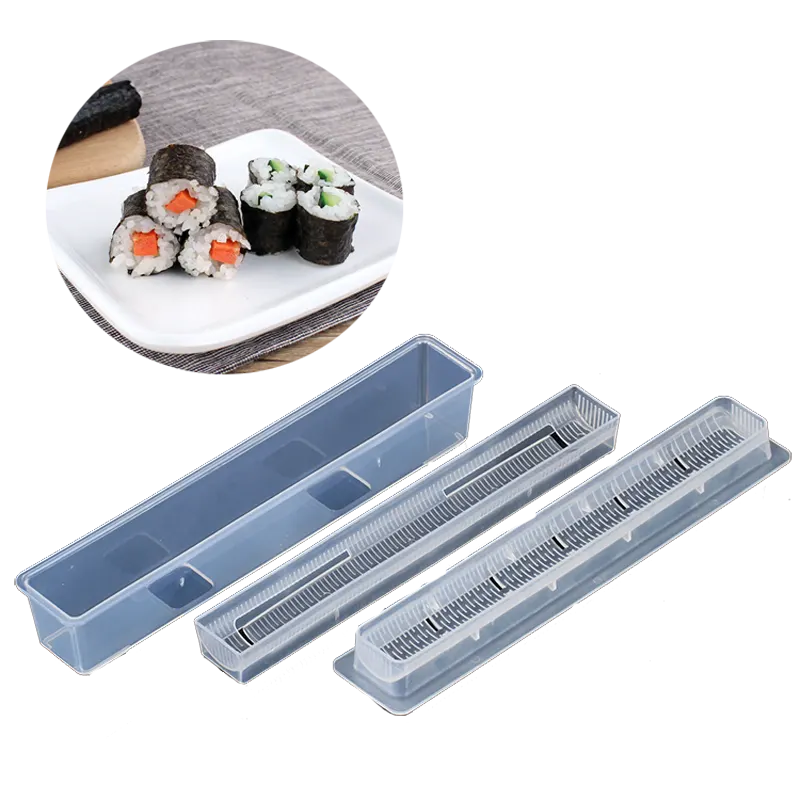 Kitchen Utensil Mold 3Pcs/ Set Japanese Roll Sushi Maker Rice Mold Kitchen Tools Sushi Maker Baking Sushi Maker Kit Rice Roll Mold Secondary image