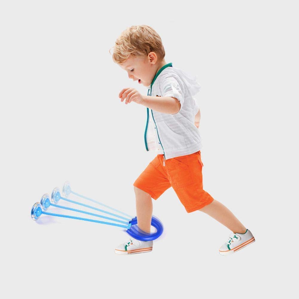 LED Flashing Ankle Skip Ball, Jumping Rope Ring with Colorful Light, Kids Exercise Balance Hoop, One Leg Skipping Sports Toy, Multi Color