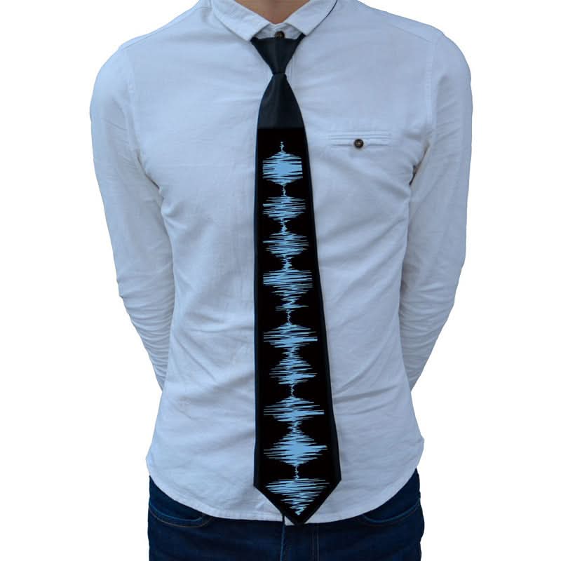 Neckties - Led Tie VoiceControlled LED Tie for Men Women Flashing Glow in the Dark Necktie Adjustable LightUp EL Wire Tie for Party Concerts Night Show Festivals