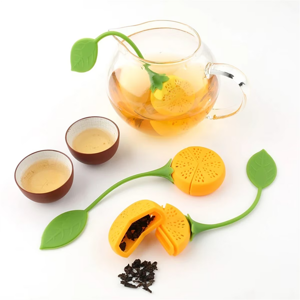 Silicone Tea Infuser & Strainer | Creative Strawberry & Lemon Design Tea Filter for Loose Leaf Tea | Food-Grade, Reusable & Easy to Clean Tea Diffuser