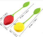 Silicone Tea Infuser & Strainer | Creative Strawberry & Lemon Design Tea Filter for Loose Leaf Tea | Food-Grade, Reusable & Easy to Clean Tea Diffuser