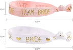 Bride Wrist Bands – Elegant Bachelorette Party Favors, Team Bride Accessories, Bridal Shower Decorations, Bridesmaid Gifts & Wedding Party Supplies (6PCS)
