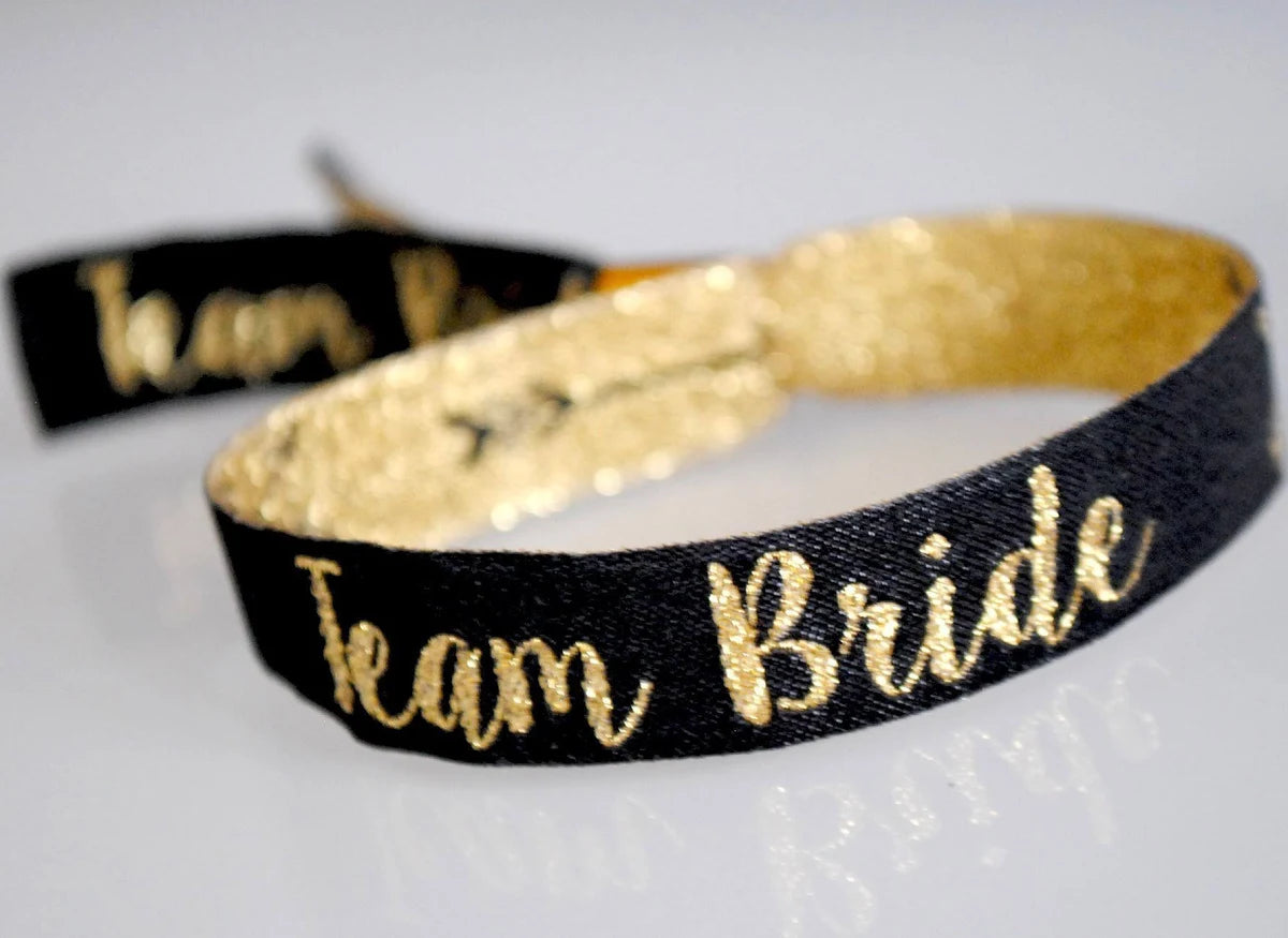 ZYOZ Bride Wrist Bands – Elegant Bachelorette Party Favour, Team Bride Accessories, Bridal Shower Decorations, Bridesmaid Gifts & Wedding Party Supplies (6PCS) Secondary image
